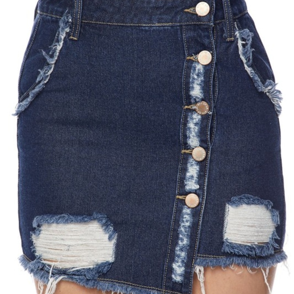 Denim Wrap Skirt